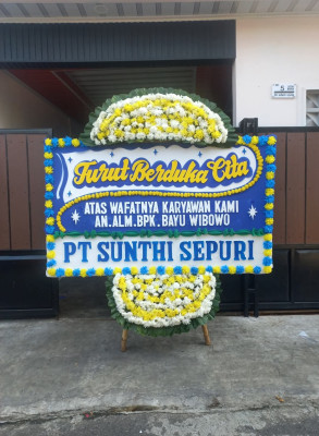 Papan Bunga Duka di Kaliawi Persada